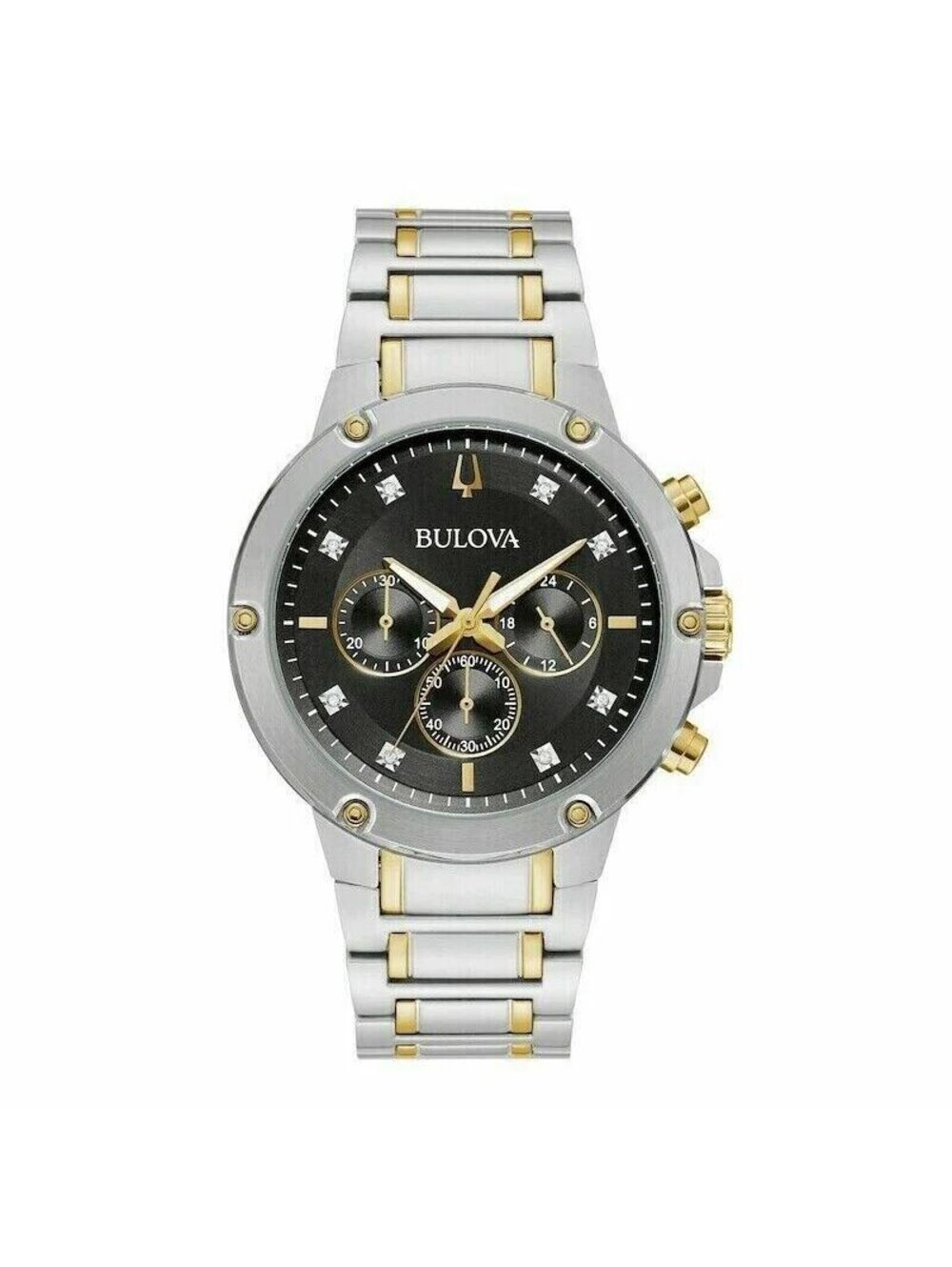 Bulova Black Dial Quartz, 42mm (98D159)